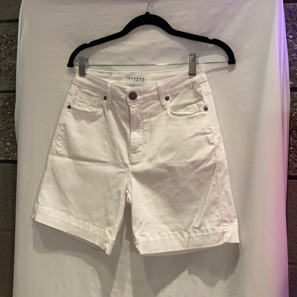 Parker Smith White Jean Shorts Size 4/27 Excellent Condition